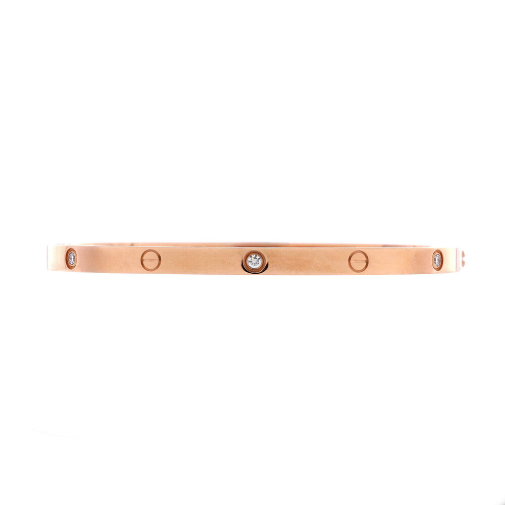 Cartier Small Love 6 Diamond Bracelet 18K Rose Gold and Diamonds